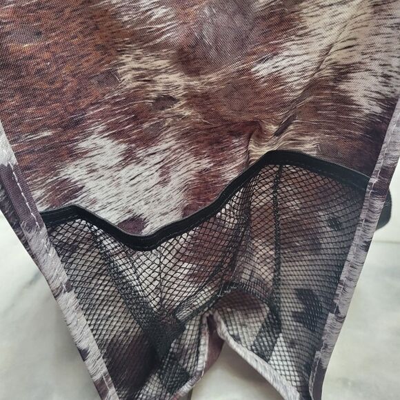 NGIL Women's White Brown Cow Print Zippered Lined Caddy Organizer Tote Bag - Picture 7 of 12